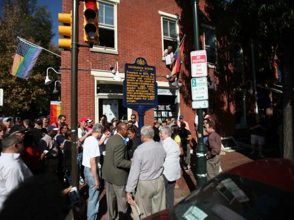 Tourists explore Philadelphia's gay neighborhood