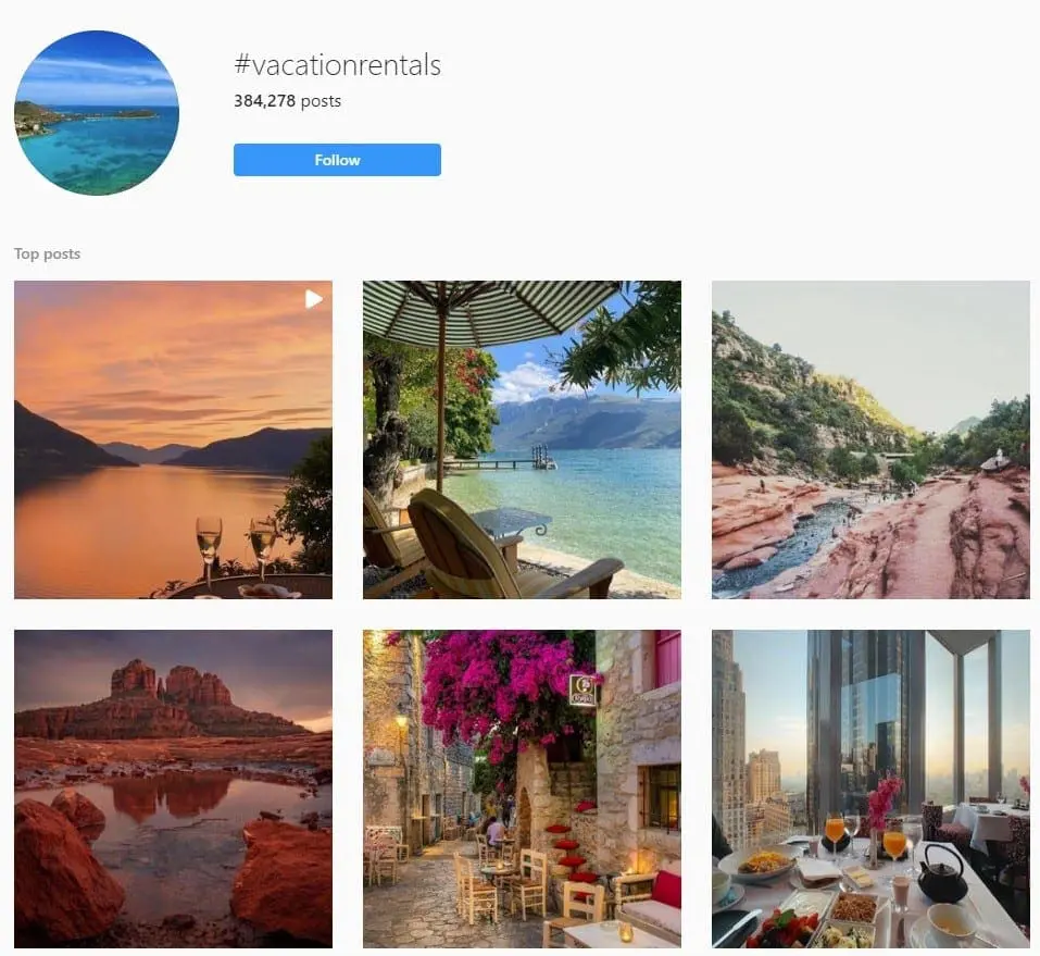 Vacation Rentals Hashtags
