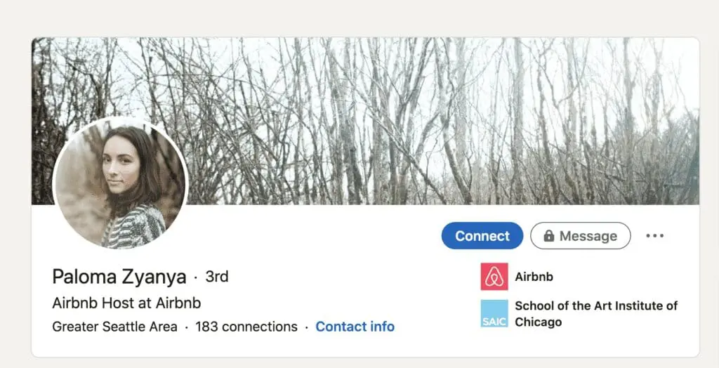 LinkedIn Profile Screenshot