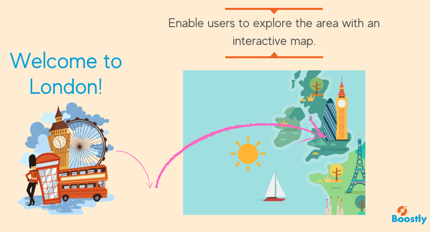 Integrated map in web design