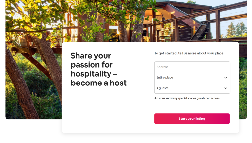 Airbnb make becoming a host extremely simple