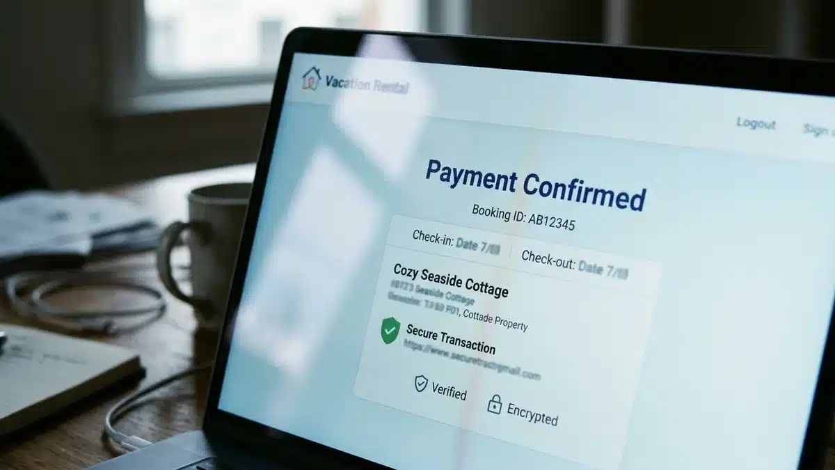 Secure direct booking checkout compared to the best search engine for vacation rentals