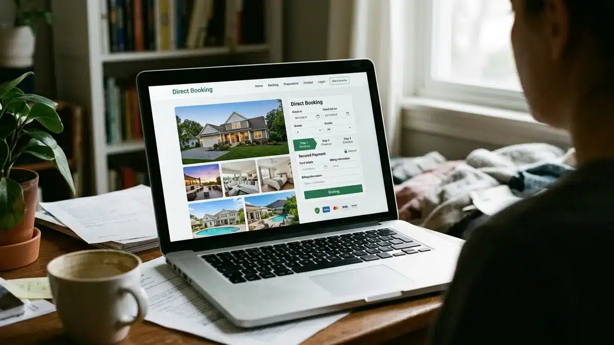 book direct website with secure checkout for short-term rentals