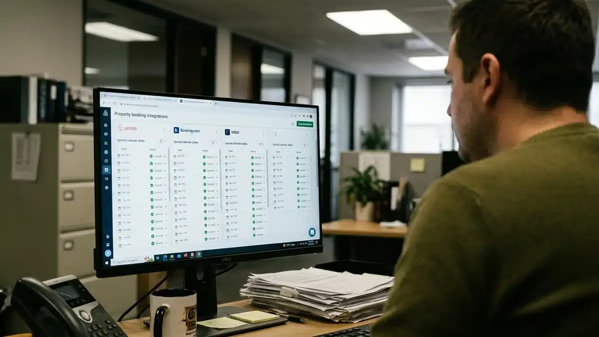 Real-time channel sync for a vacation rental website