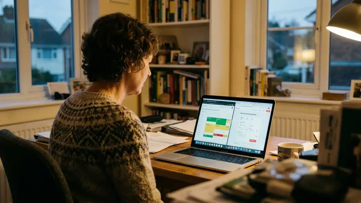 Airbnb co-listing operator comparing direct booking revenue against OTA commission on dashboard