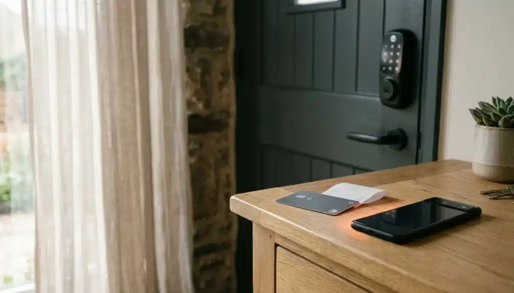 Card and receipt beside a glowing phone illustrate how to get more direct bookings without a big marketing budget