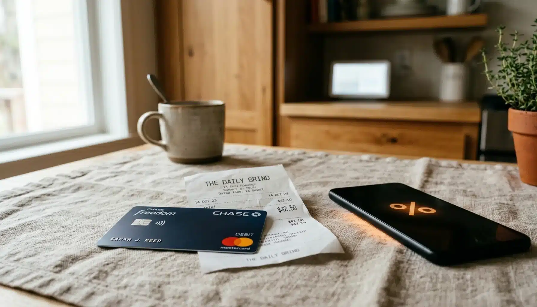 Payment card and receipt slip on a vacation rental counter illustrating how much do vacation property managers charge