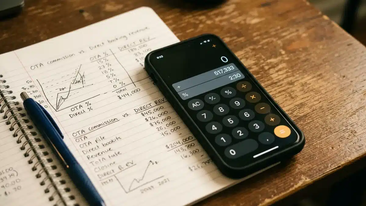 Direct stay commission savings calculation for short-term rental hosts