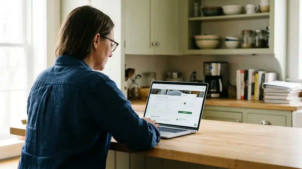 Host reviewing a direct booking website built to reduce what percentage Airbnb keeps per stay