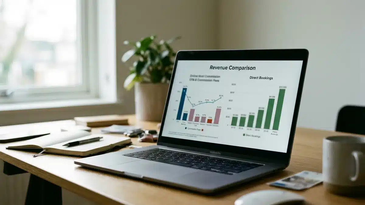 revenue comparison showing reduced listing fees through direct booking software