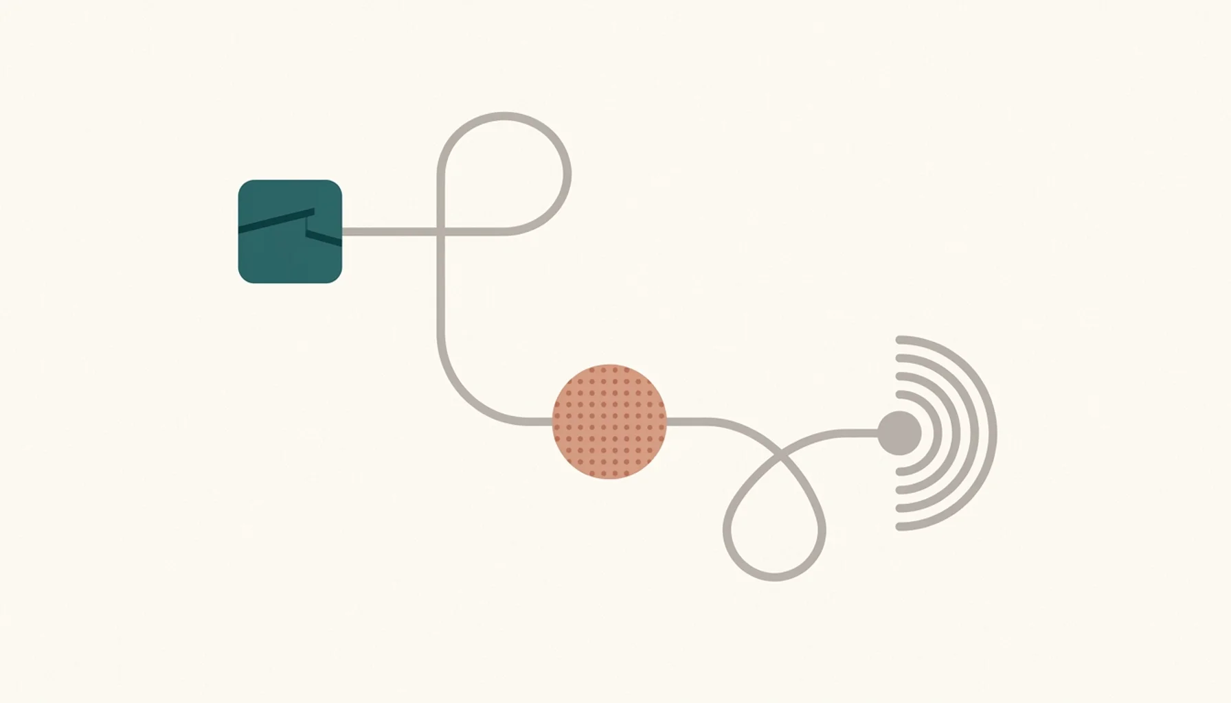 Abstract illustration of connected nodes representing a system to increase direct bookings and reduce Airbnb reliance