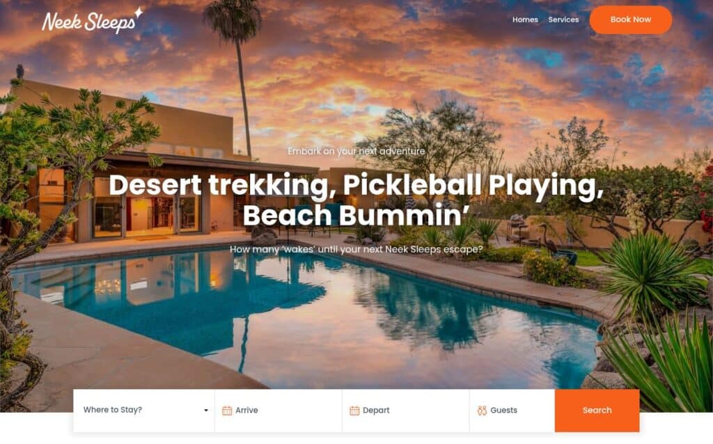 Neek Sleeps website screenshot