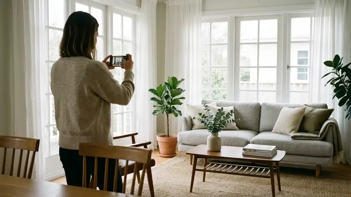 Staging a rental for photos as part of airbnb seo tips for hosts