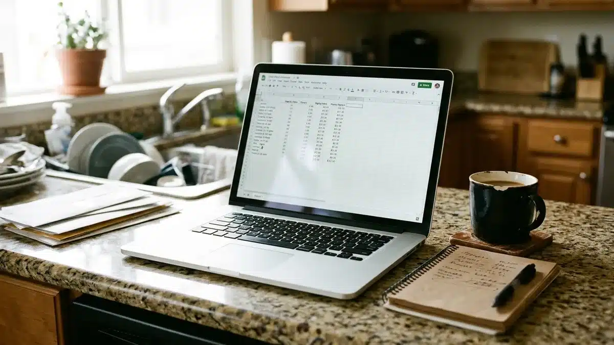 Spreadsheet comparing nightly rates and payouts to work out Airbnb commission losses