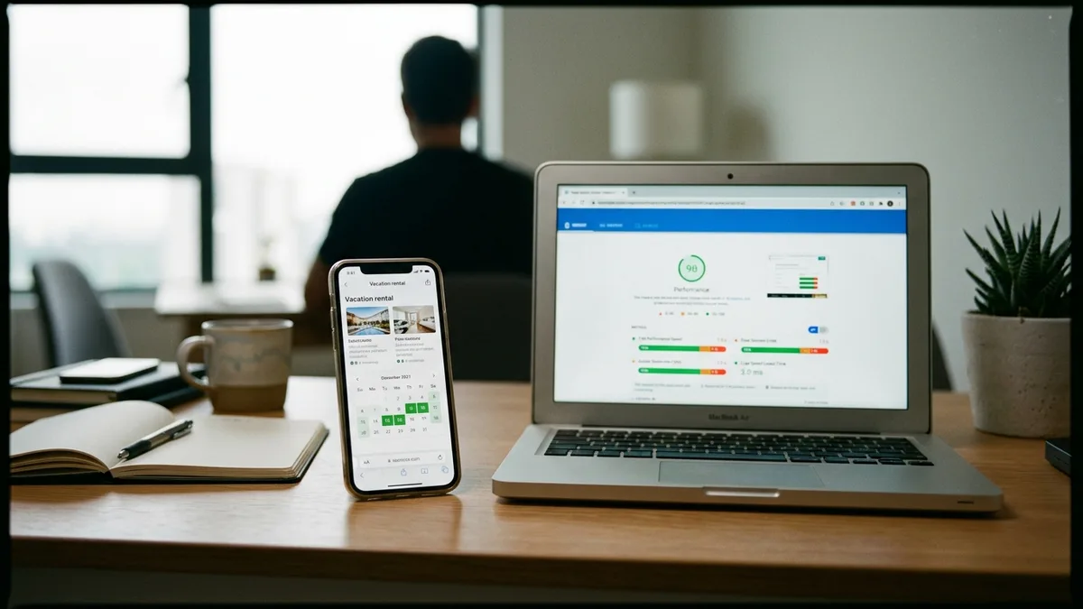 Mobile page speed check for a vacation rental website not ranking